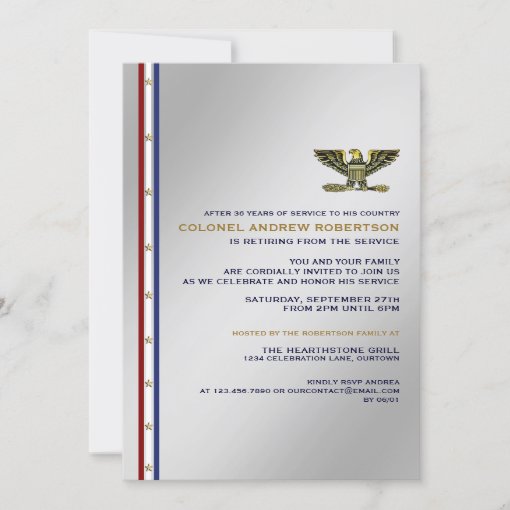 Military Retirement Party Invitation | Zazzle