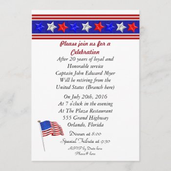 Military Retirement Party Invitation by Irisangel at Zazzle