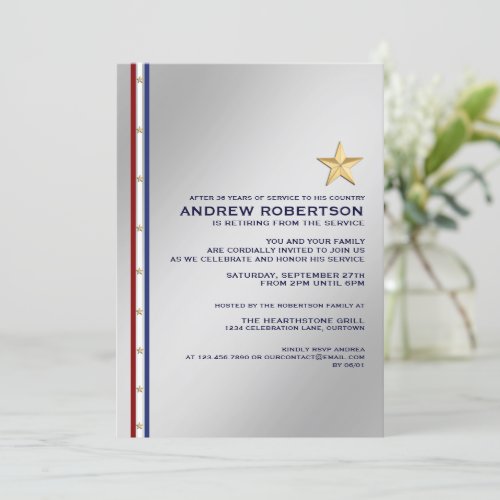 Military Retirement Party Invitation