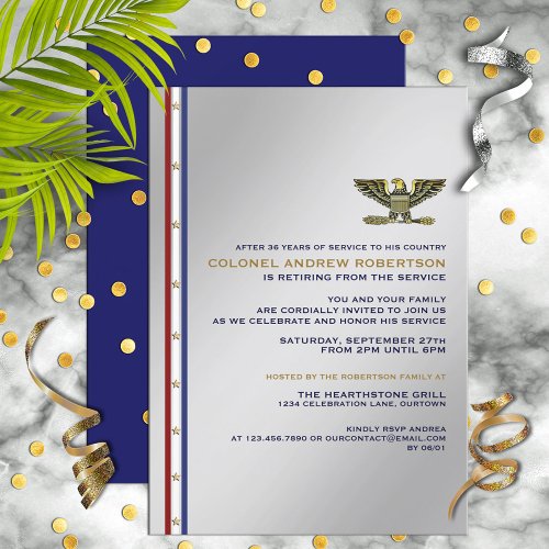 Military Retirement Party Invitation