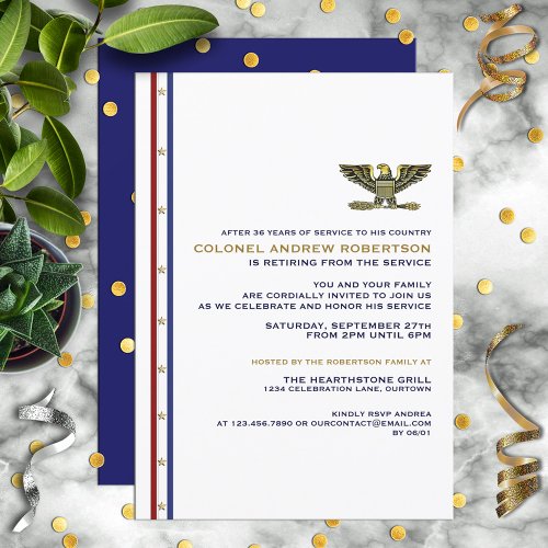 Military Retirement Party Invitation