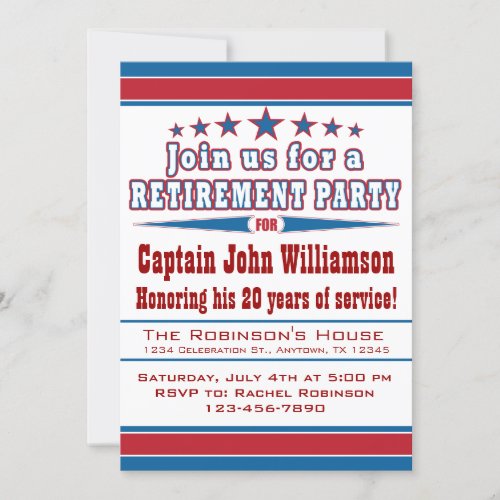 Military Retirement Party Invitation