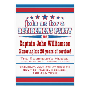 Military Retirement Party Invitation