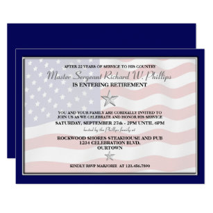 Military Retirement Invitations Zazzle