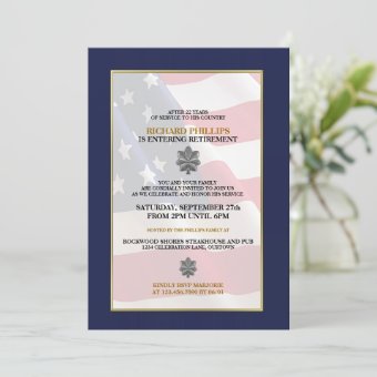 Military Retirement Party Invitations | Zazzle