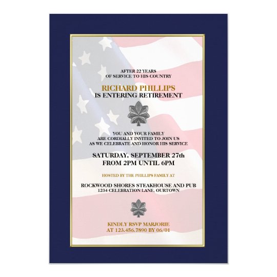 military retirement party invitations zazzle com