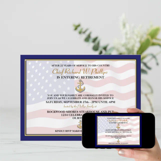 Military Retirement Party Invitations | Zazzle