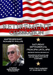 military retirement invitations zazzle