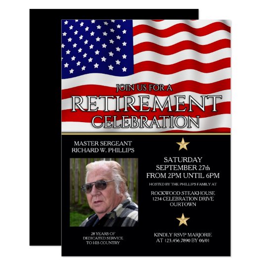 military retirement party invitations zazzle com