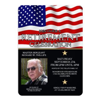 Military Retirement Party Invitations