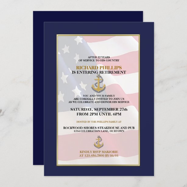 Military Retirement Invitations | Zazzle