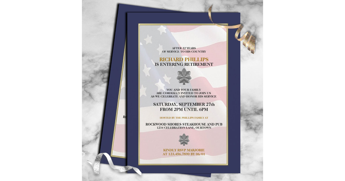 Military Retirement Party Invitations | Zazzle