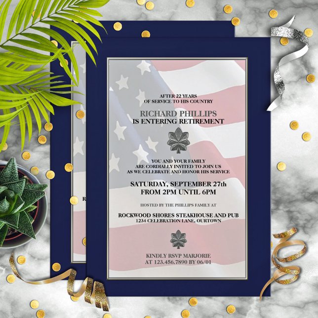 Military Retirement Party Invitations (Creator Uploaded)