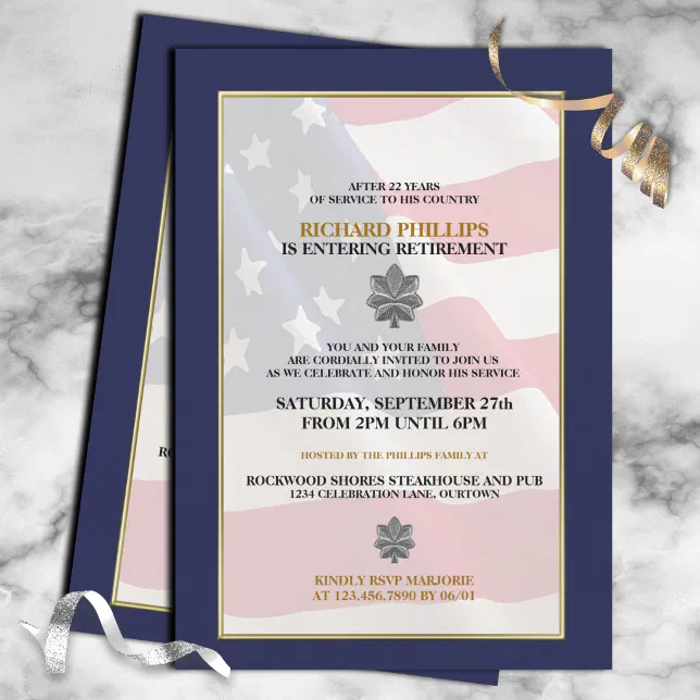 Military Retirement Party Invitations | Zazzle