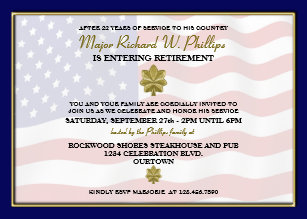 Military Retirement Invitations Zazzle