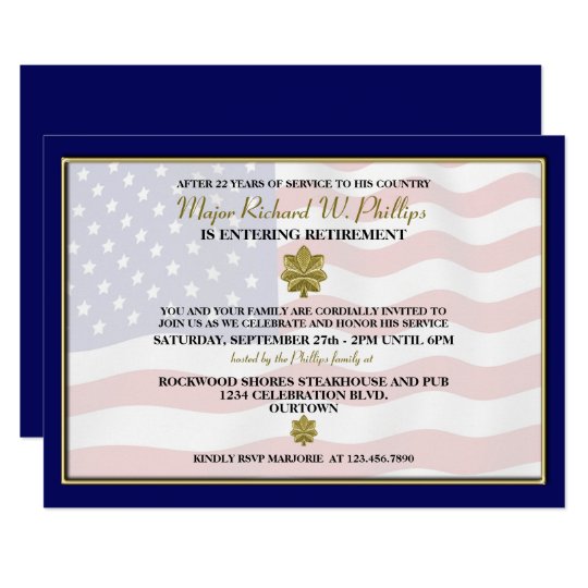military retirement party invitations zazzle com