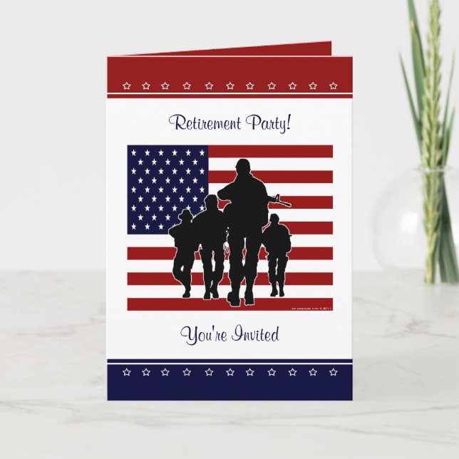 Military Retirement Party Personalized Invitation (Front)