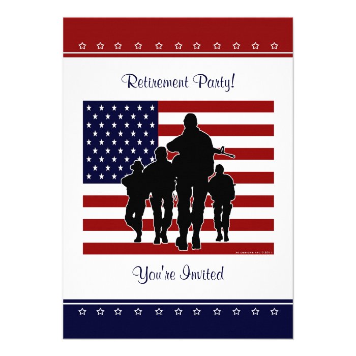 Military Retirement Party Personalized Invitation