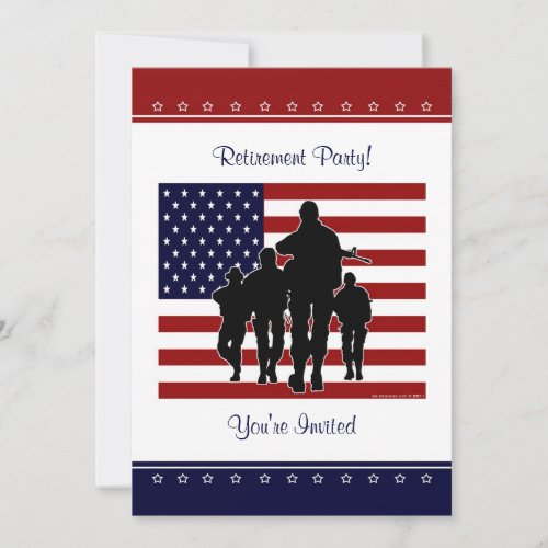 Military Retirement Party Personalized Invitation