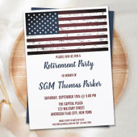 Military Retirement Party USA American Flag
