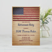 Military Retirement Patriotic American Flag Invitation (Standing Front)