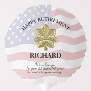 Military Retirement Personalized Balloon