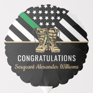 Military Retirement Thin Green Line Flag Army Balloon