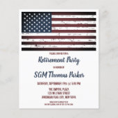Military Retirement USA Flag Budget Invitation (Front)