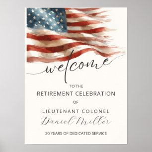 Military Retirement Welcome Poster Editable