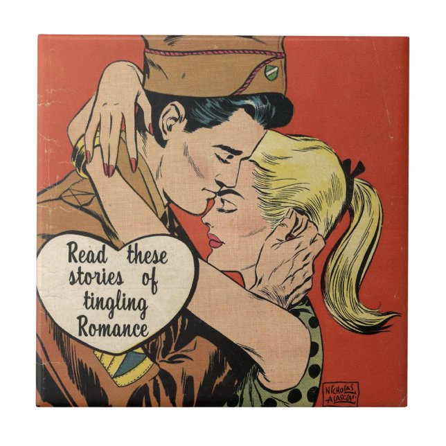 Military Romance Ceramic Tile (Front)