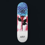 *~* Military ROSE Red White Blue Flag Skateboard<br><div class="desc">*Energetically Enhanced / imbues LONG STEM ROSE silhouette on American Flag * Patriotic American Flag with q LONG STEM ROSE silhouette . . This design features the USA Flag American Flag also known as Old Glory and Stars and Stripes. This Watercolor American Flag design includes the colors Red White Blue...</div>