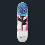 *~* Military ROSE Red White Blue Flag Skateboard<br><div class="desc">*Energetically Enhanced / imbues LONG STEM ROSE silhouette on American Flag * Patriotic American Flag with q LONG STEM ROSE silhouette . . This design features the USA Flag American Flag also known as Old Glory and Stars and Stripes. This Watercolor American Flag design includes the colors Red White Blue...</div>
