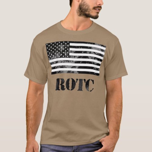 Military ROTC Faded Veteran Flag T_Shirt