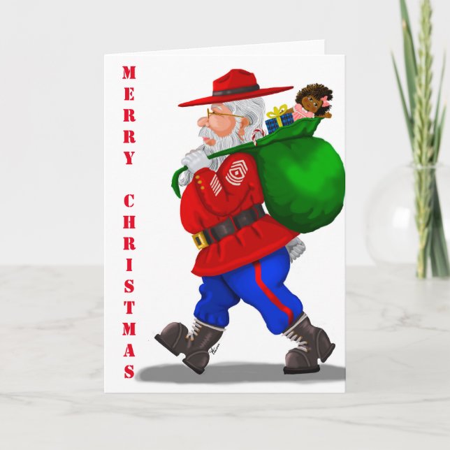 Military Santa Claus Christmas Card (Front)
