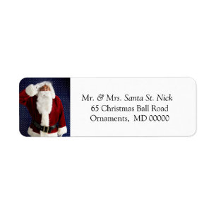 Military Santa Claus Custom Holiday Greeting Card Label