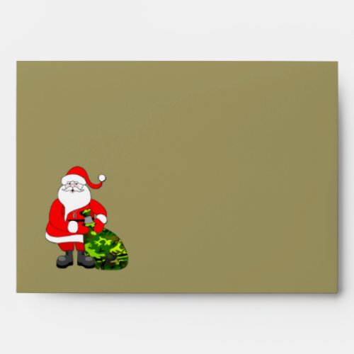 Military Santa Khaki Christmas Envelope