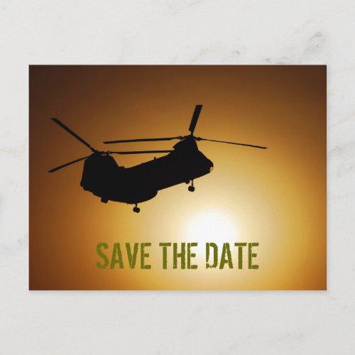 Military Save the Date Announcement Postcard