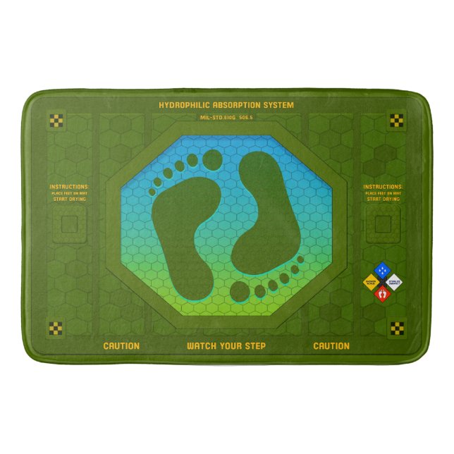 Military-Sci-Fi-Industrial-Bath-Mat Bath Mat (Front)