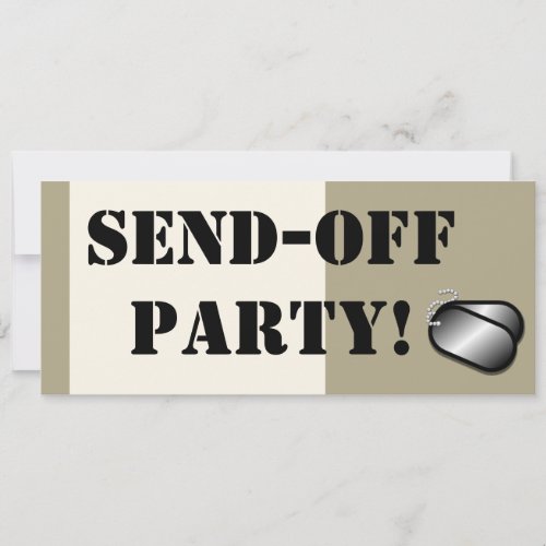 Military Send Off Party Custom Personalized Invitation