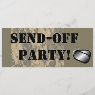 Military Send Off Party Custom Personalized Invitation