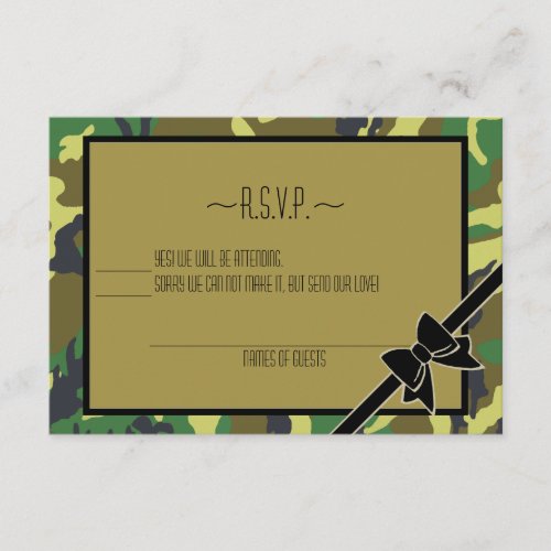 Military Send Off Party-RSVP RSVP Card