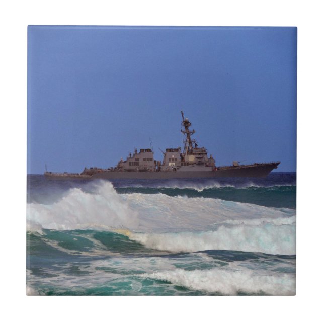 Military ship  ceramic tile (Front)
