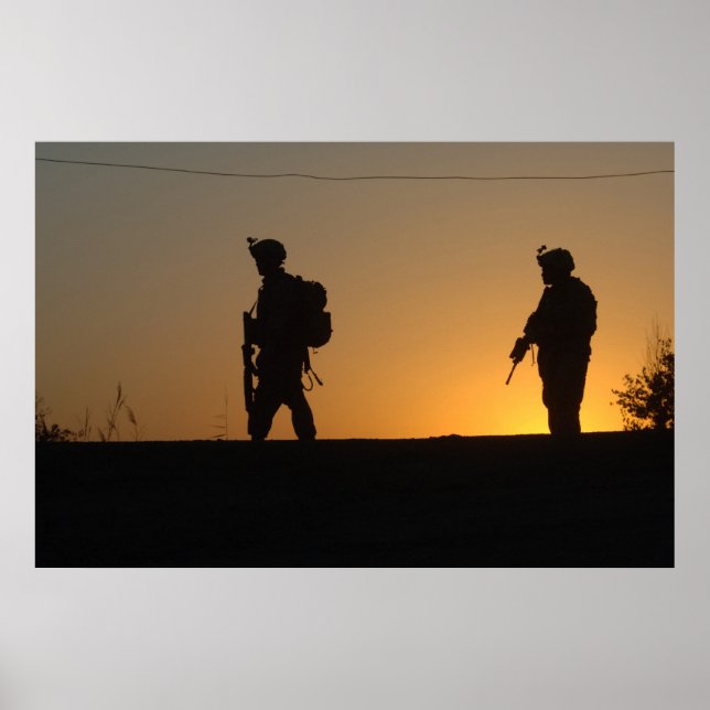Military Silhouette Poster (Front)