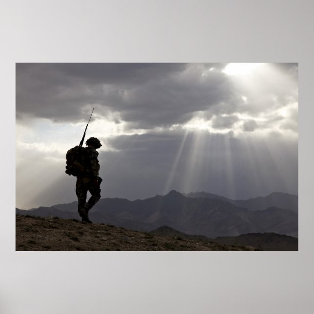 Military Silhouettes In God We Trust Poster (Front)