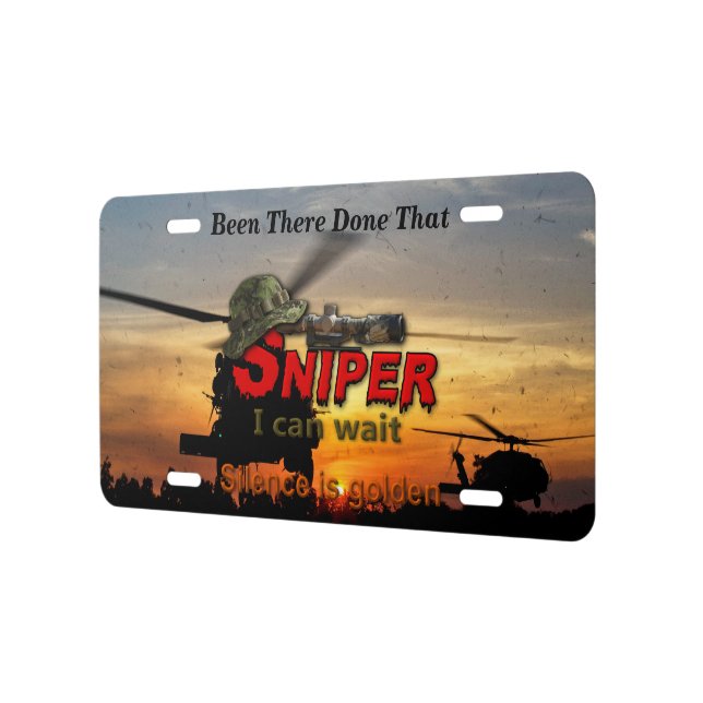 Military Snipers rangers recon lrrps veterans vets License Plate (Left)