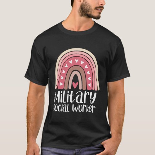 Military Social Worker Rainbow Veterans Help Defen T_Shirt