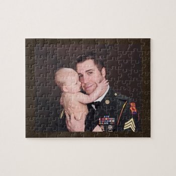 Military Soldier Custom Personalized Jigsaw Puzzle by cowboyannie at Zazzle