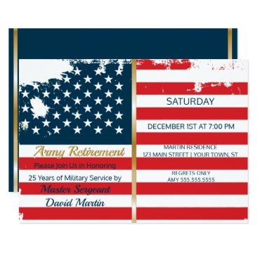 Military Soldier Retirement Party Flag Invitation Military Soldier Retirement Party Flag Invitation