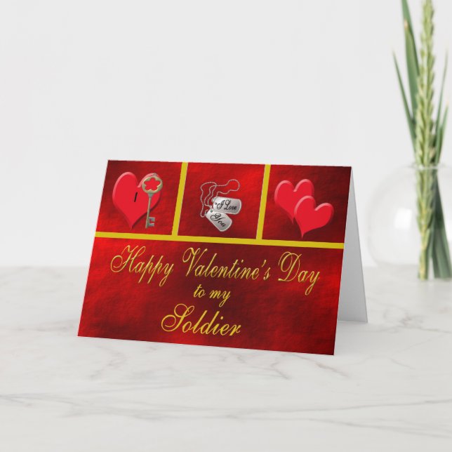 Military Soldier Valentine Card (Front)