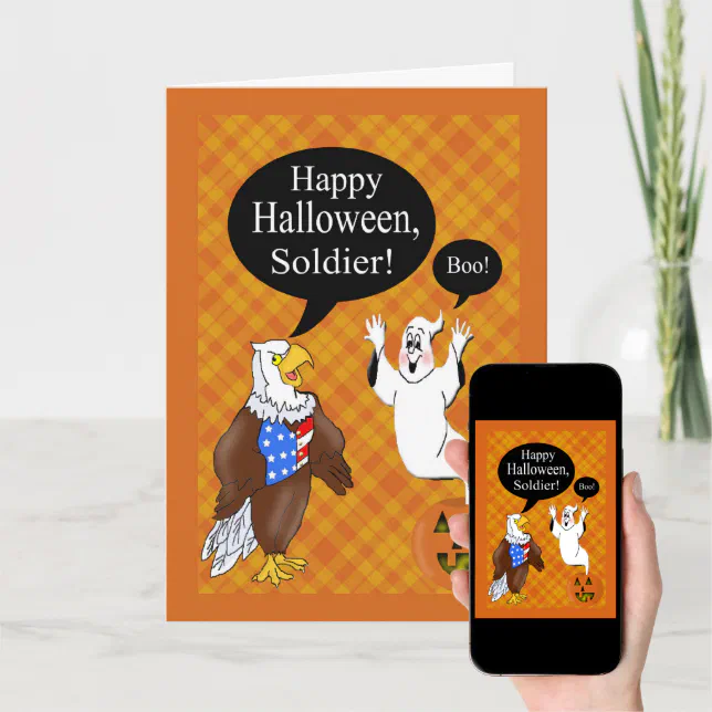 Military Soldier's Halloween Card (Downloadable)